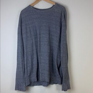 J. Crew Men's Blue Thermal Waffle Knit Long Sleeve Tee Size XL